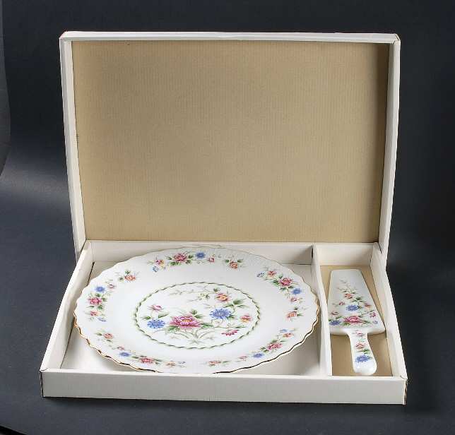 Spring Night Cake Plate and Server (Boxed Set)