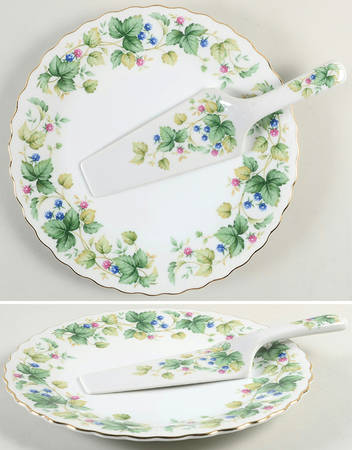 Vineyard Cake Aka Dinner Plate & Server No Box