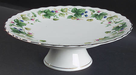 Vineyard Footed Cake Plate & Server (Boxed)
