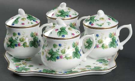 Vineyard Pot De Creme Set (Tray with 4 Pots)