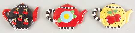 Afternoon Tea Figural Ceramic Decoration - Set of 3