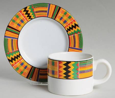 Ashanti Flat Cup & Saucer Set