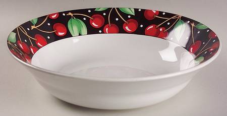 Cherries (No Verge) 9" Round Vegetable Bowl
