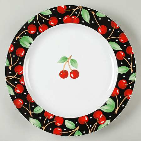 Cherries (No Verge) 12" Chop Plate (Round Platter)
