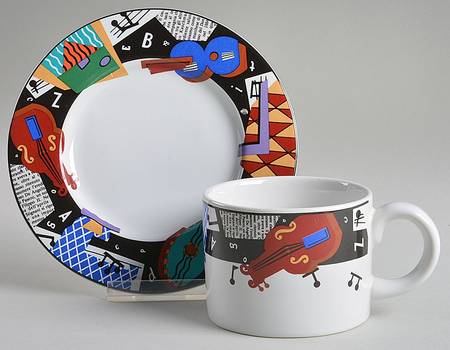 Composition 5 Flat Cup & Saucer Set