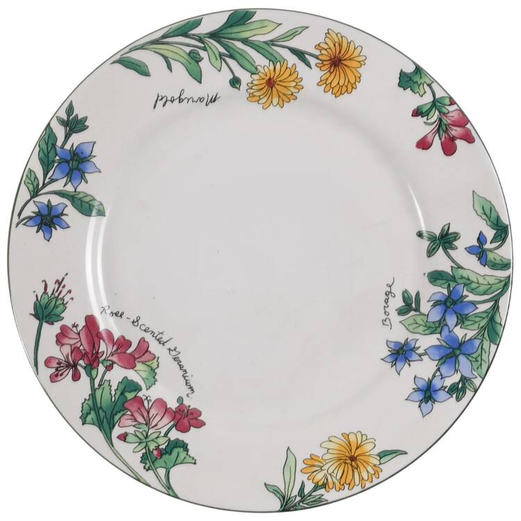 Geranium Salad Plate