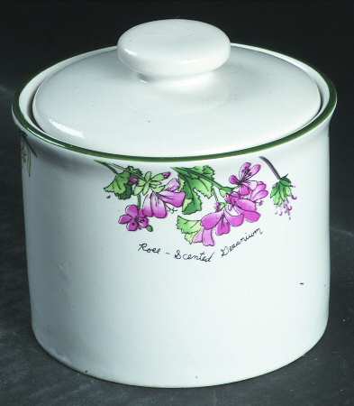 Geranium Sugar Bowl & Lid