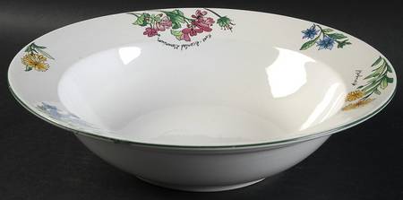 Geranium 9" Round Vegetable Bowl
