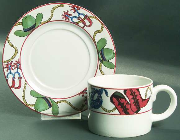 Laredo Flat Cup & Saucer Set