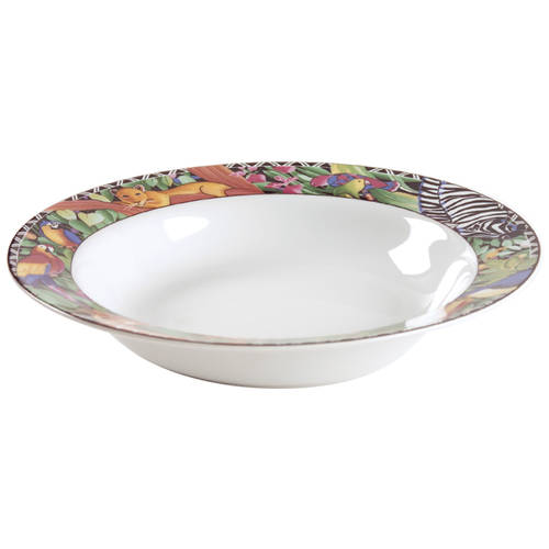 Magic Jungle Large Rim Soup Bowl