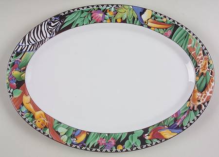 Magic Jungle 14" Oval Serving Platter