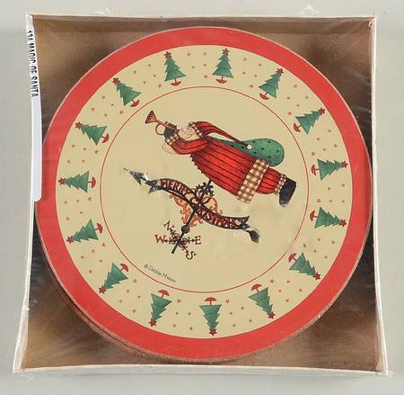 Magic of Santa Cork Back Round Coaster - Set of 4