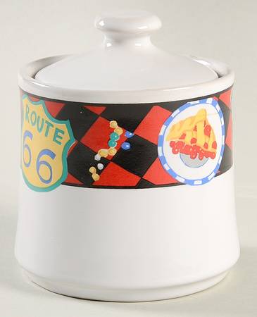 Roadside Sugar Bowl & Lid