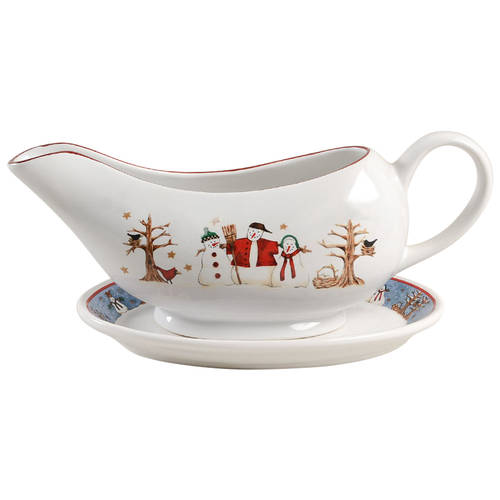 Snowman Gravy Boat & Underplate/Relish