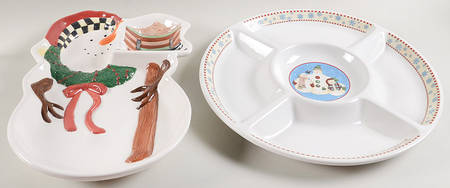Snowman (2 Piece) Chip & Dip Set