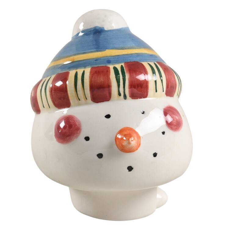 Snowman Lid for Individual Teapot