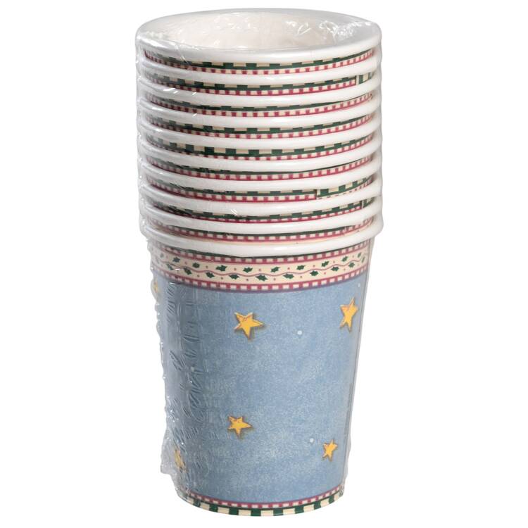 Snowman 9 Oz Paper Hot/Cold Cup - Set of 10