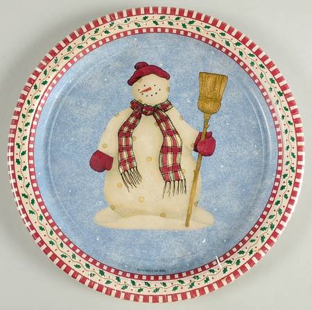 Snowman Pack of 8 - Paper Dinner Plate