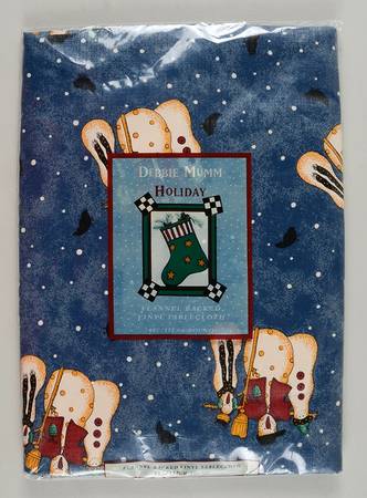 Snowman 60" Round Flannel Backed Vinyl Tablecloth