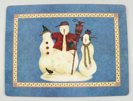 Snowman Corkboard Placemat