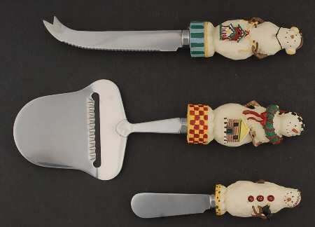 Snowman (3 Piece) Cheese Serving Set