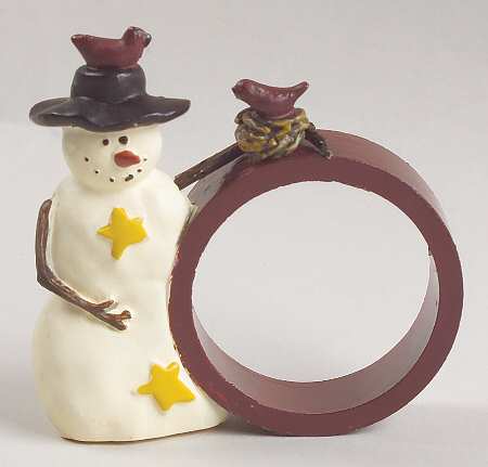 Snowman Figural Napkin Ring