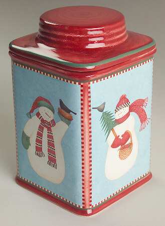 Snowman Small Canister & Lid