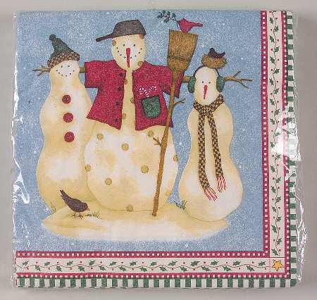 Snowman Package of Paper Luncheon Napkins