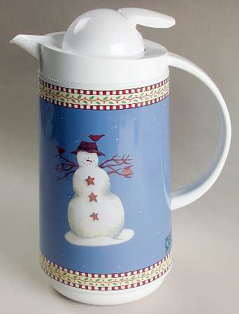 Snowman Plastic Thermos/Carafe & Lid