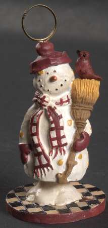 Snowman Small Placard/Place Card Holder