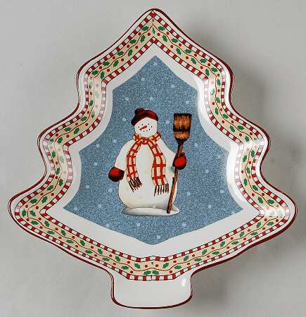 Snowman Small Tree Shaped Dish
