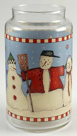 Snowman Medium Glassware Storage Jar No Lid