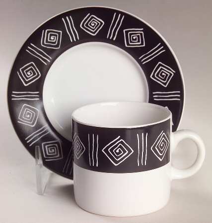 Sphinx Flat Demitasse Cup & Saucer Set