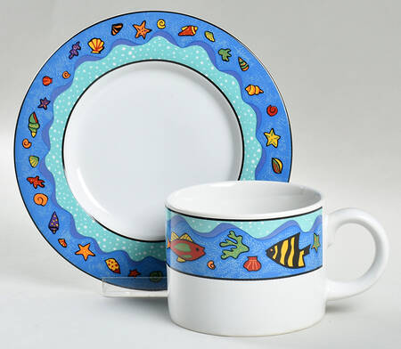 Splash Flat Cup & Saucer Set