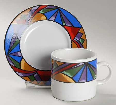 Sunset Mountain Flat Demitasse Cup & Saucer Set