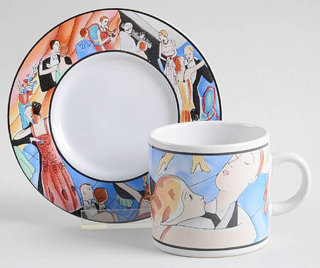 Tango (Made In Indonesia) Flat Demitasse Cup & Saucer Set