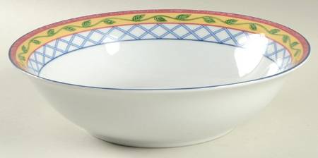 Trellis Rose 9" Round Vegetable Bowl