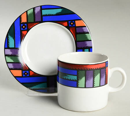 Velvet Quilt Flat Demitasse Cup & Saucer Set