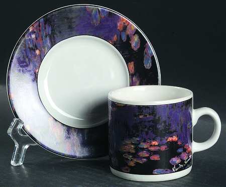Water Lilies Flat Demitasse Cup & Saucer Set