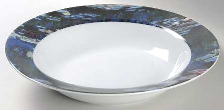 Water Lilies Large Rim Soup Bowl