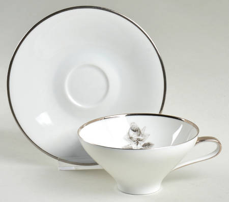 Remembrance (Platinumtrim) Flat Cup & Saucer Set