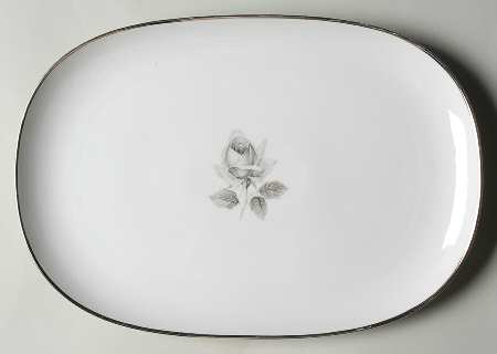 Remembrance (Platinumtrim) 12" Oval Serving Platter