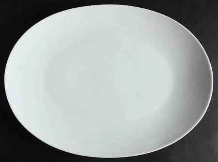 6600 White 13" Oval Serving Platter