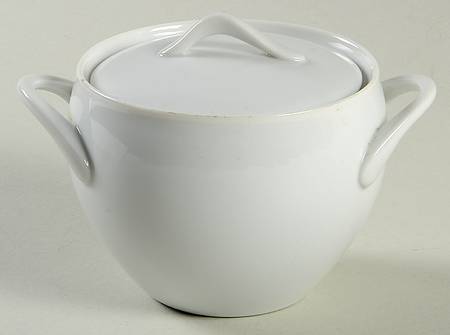 6600 White Sugar Bowl & Lid