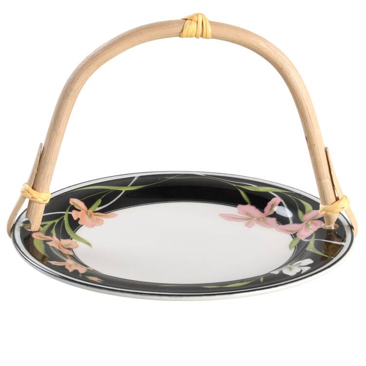 Allure 5 3/8"-5 5/8" Bamboo Handled Serving Plate  HC