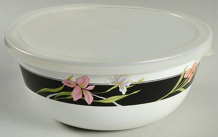 Allure 9" Metal Bowl with Plastic Lid