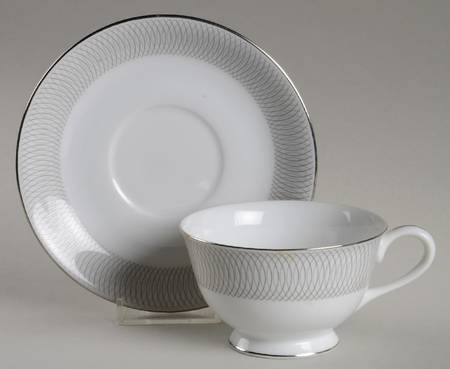 Ambassador Footed Cup & Saucer Set by Sango