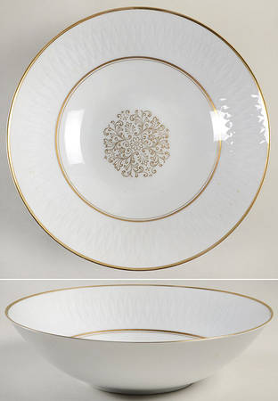 Angelique (Strafito, Embossed Rim) 9" Round Vegetable Bowl