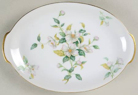 Apple Blossom (Fine China, Coupe Shape) 12" Oval Serving Platter