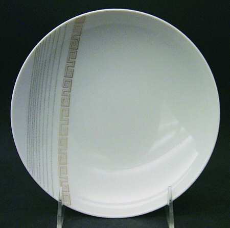 Apollo (Gold On White with Black) Coupe Soup Bowl